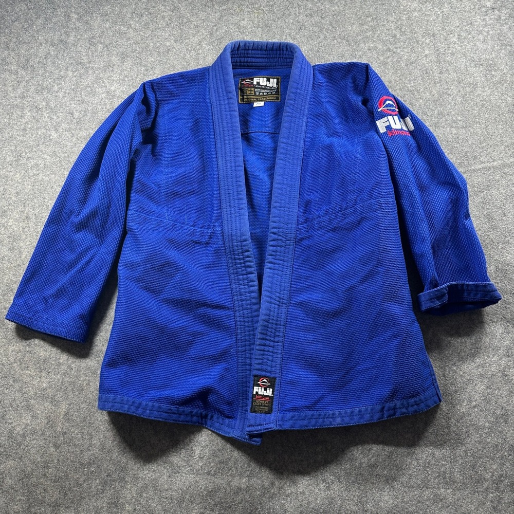 Fuji BJJ Gi Kimono Jacket Unisex Size A0 Blue Single Weave Martial Arts Training